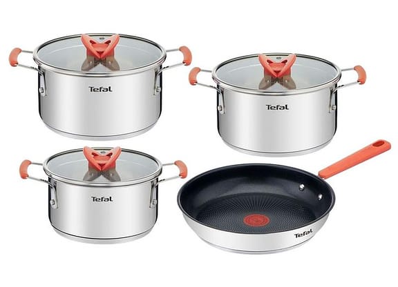 Jogo de Panelas Tefal Inox Fundo Triplo 4 Peças Opti'Space