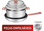 Jogo de Panelas Tefal Inox Fundo Triplo 4 Peças Opti'Space