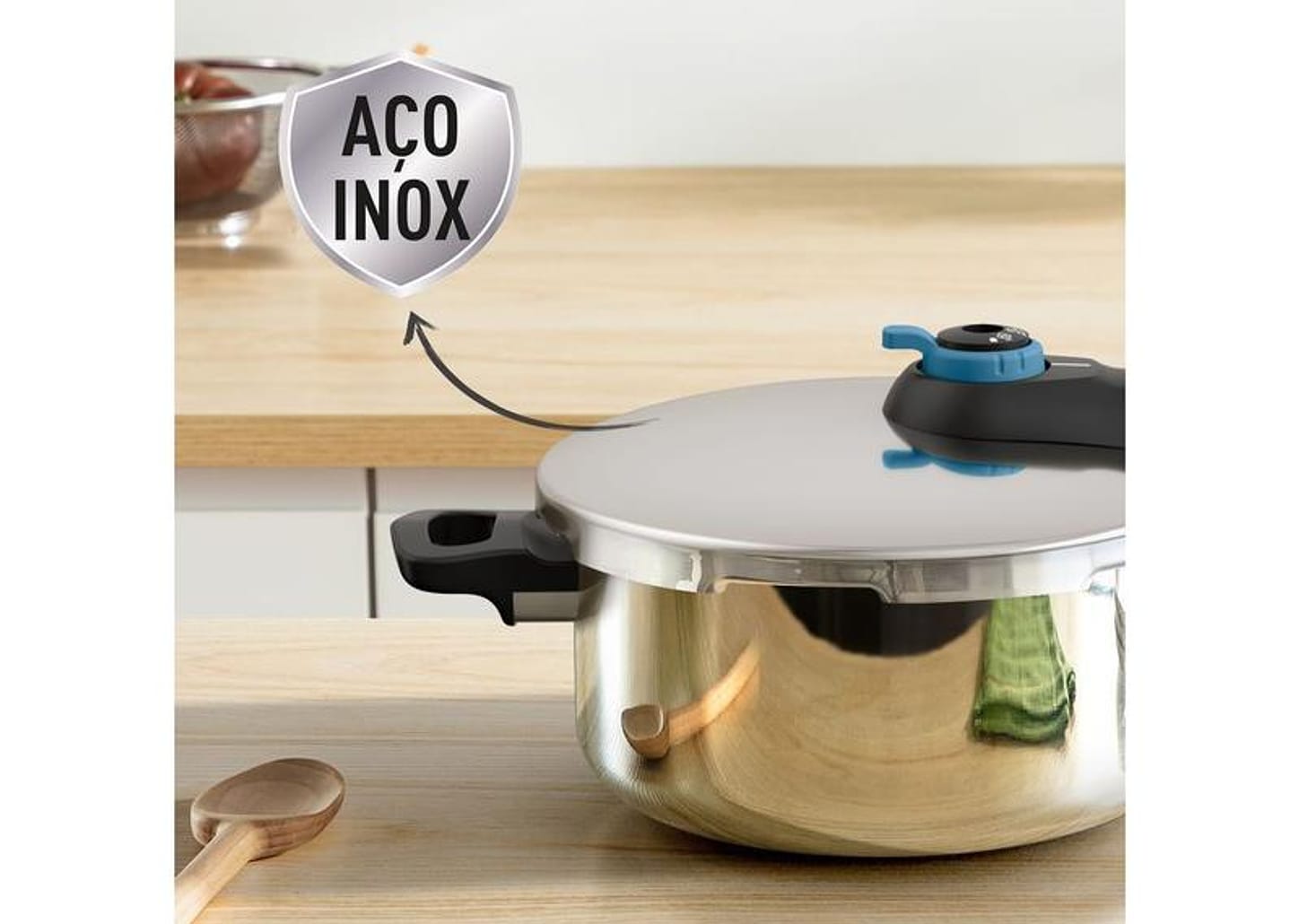 Panela de Pressão Rochedo Inox 4L Fechamento Externo Trendy