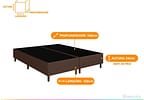 Base Cama Box Queen Bipartido 26x158x198cm Resistence