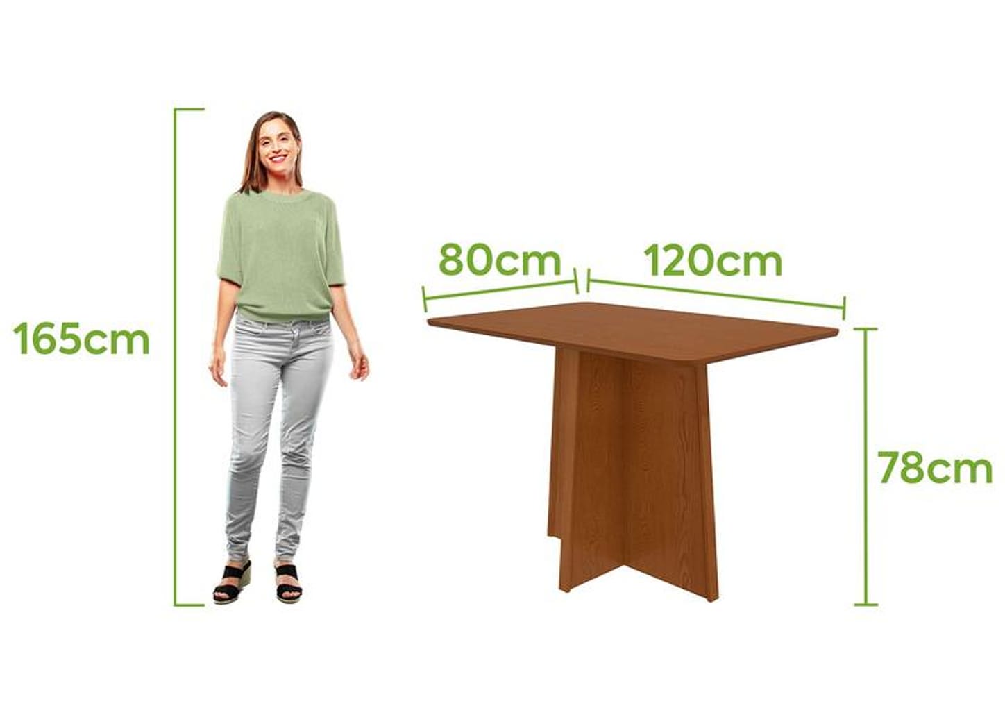 Mesa de Jantar 4 Cadeiras Retangular Frassino Móveis Lopas Celebrare