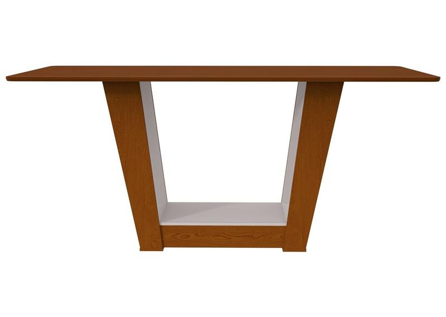 Mesa de Jantar 6 Cadeiras Retangular Frassino e Off White Móveis Lopas Apogeu