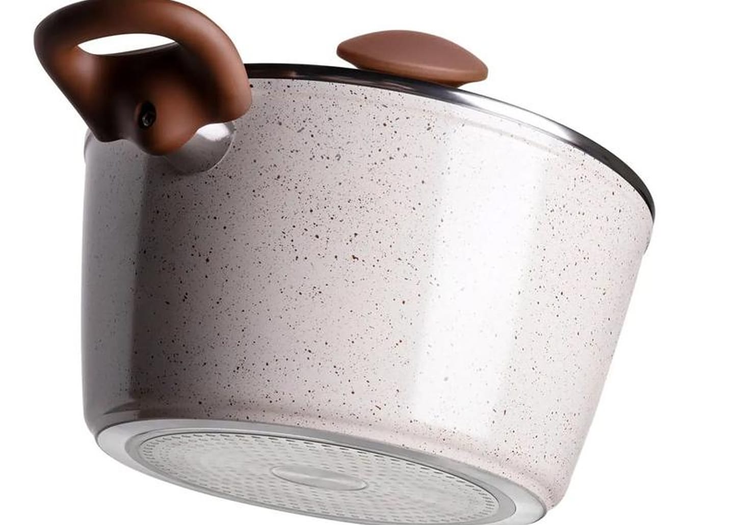 Jogo de Panelas Brinox Cerâmico de Alumínio Vanilla 5 Peças Optima Essentials Ceramic Life