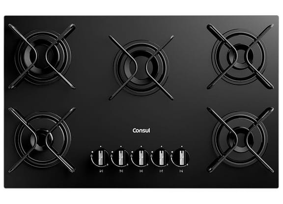 Cooktop 5 Bocas a Gás Consul GLP Preto Superautomático CD060BE