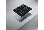 Cooktop 4 Bocas a Gás Brastemp GLP Preto Superautomático BDD61BE