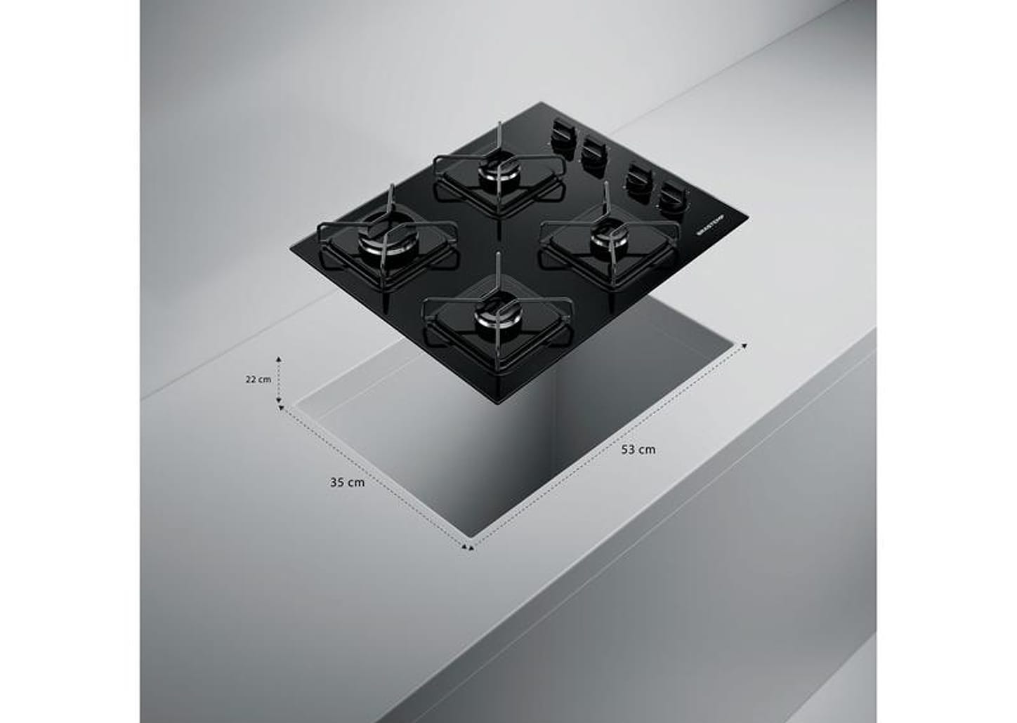 Cooktop 4 Bocas a Gás Brastemp GLP Preto Superautomático BDD61BE