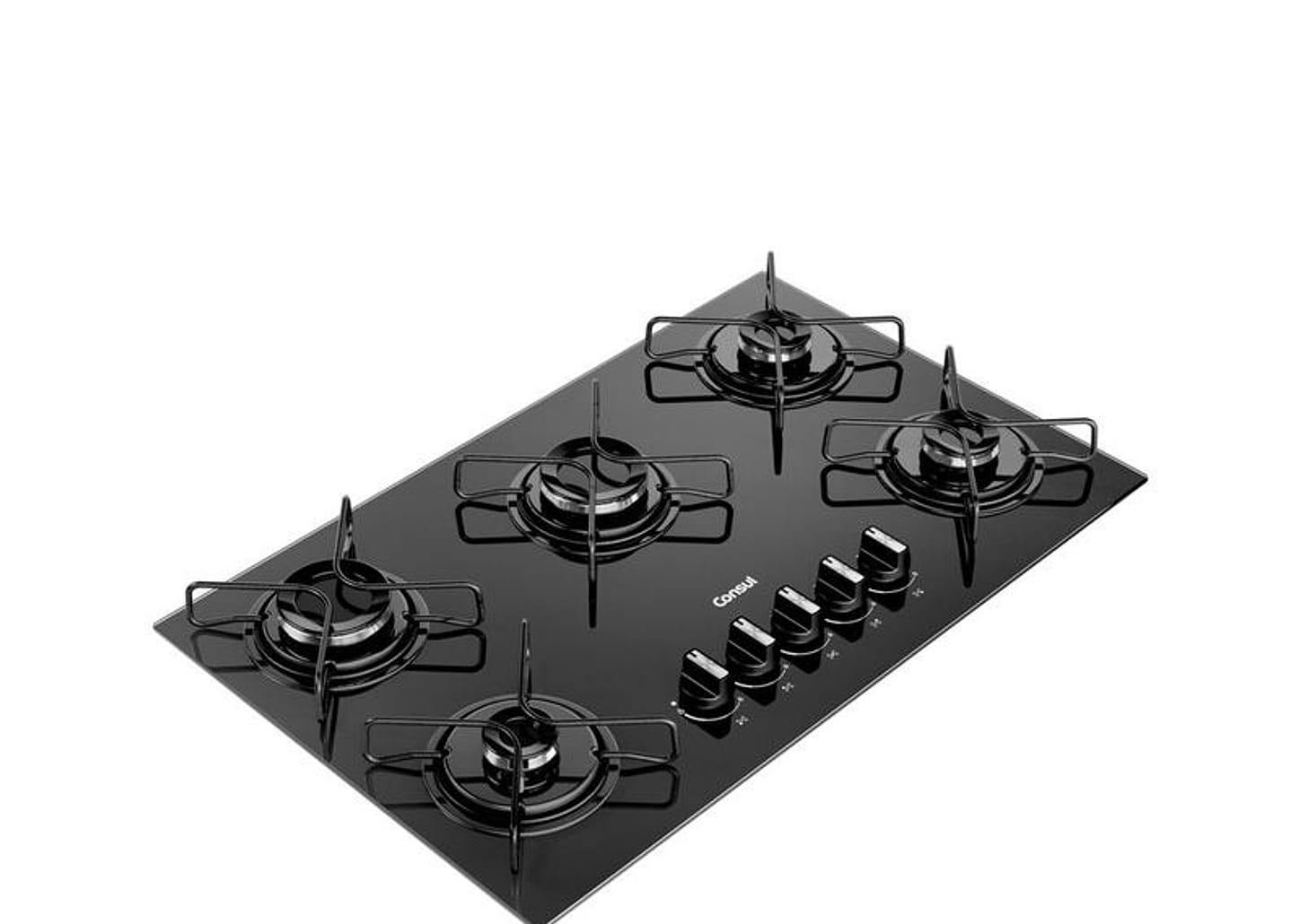 Cooktop 5 Bocas a Gás Consul GLP Preto Superautomático CD060BE