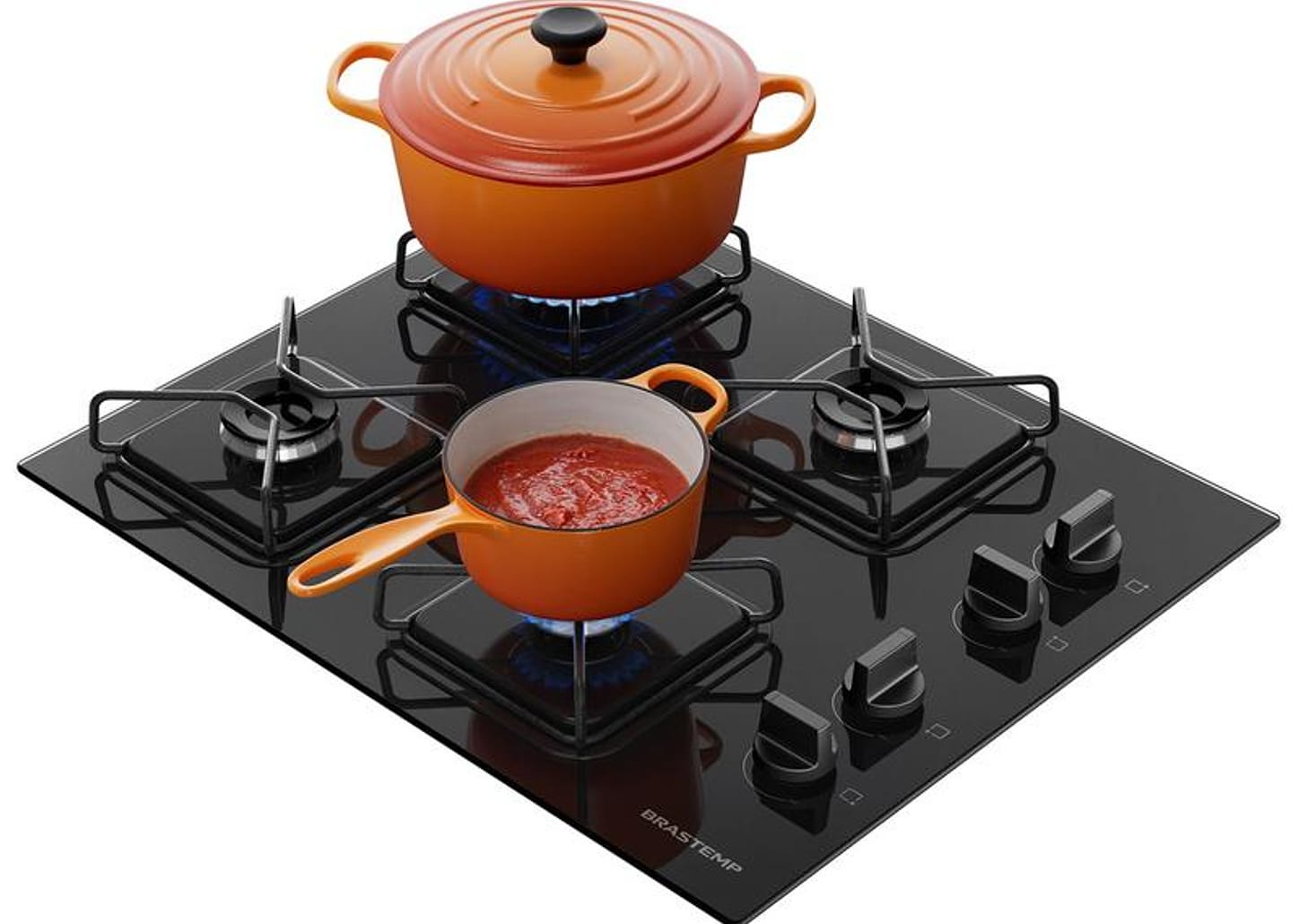Cooktop 4 Bocas a Gás Brastemp GLP Preto Superautomático BDD61BE