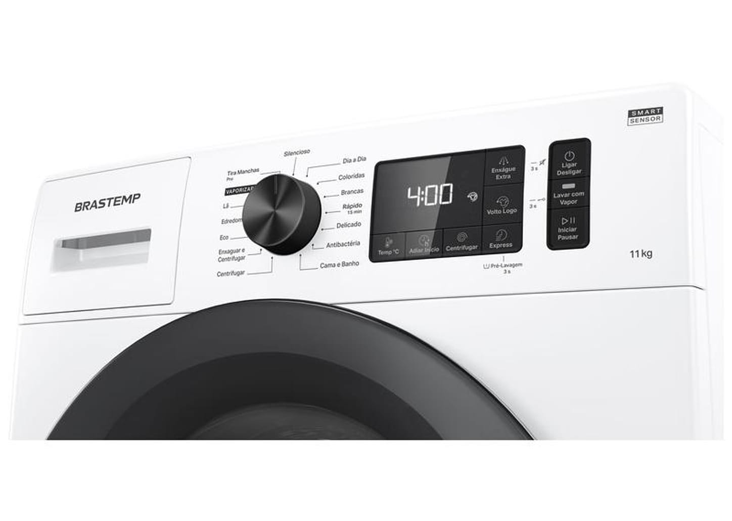 Lavadora de Roupas Brastemp 11kg Cesto Inox 15 Programas de Lavagem Branco BNF11ABANA