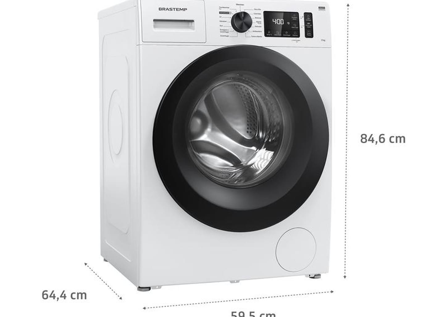 Lavadora de Roupas Brastemp 11kg Cesto Inox 15 Programas de Lavagem Branco BNF11ABANA