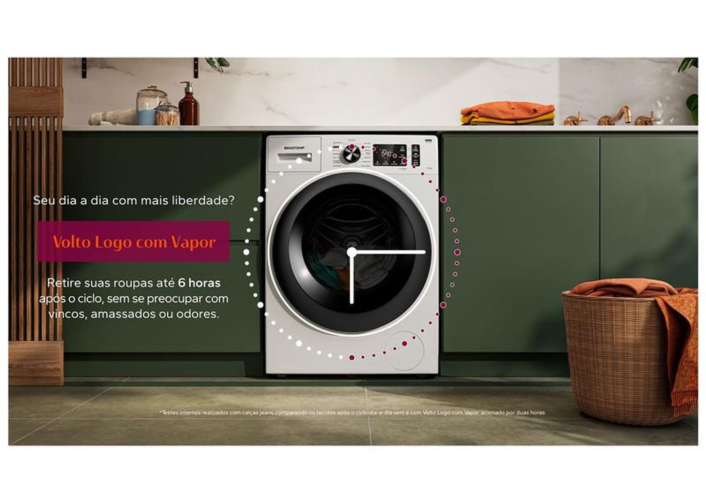 Lavadora de Roupas Brastemp 11kg Cesto Inox 15 Programas de Lavagem Branco BNF11ABANA