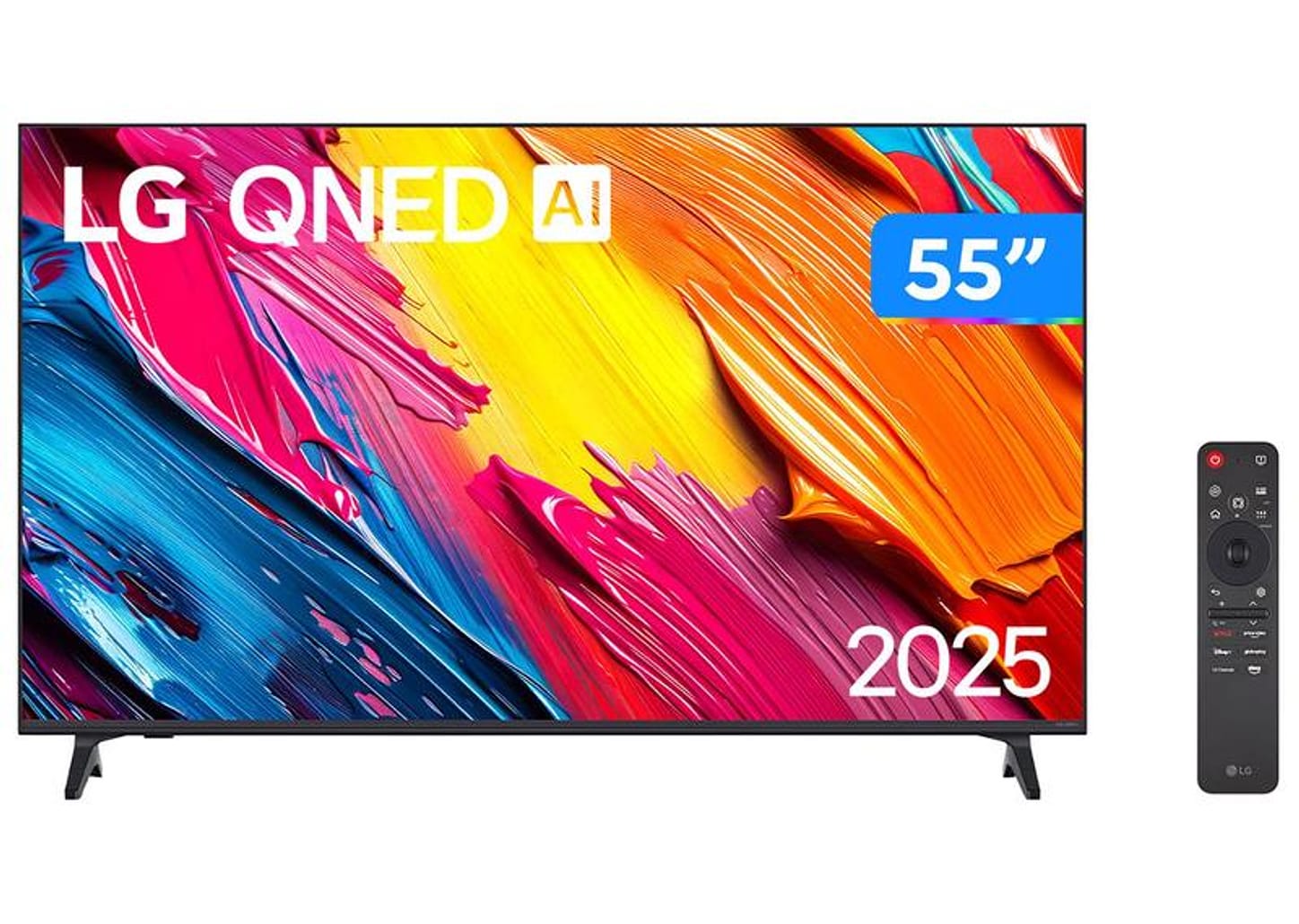 Smart TV 55" LG 4K Ultra HD QNED 55QNED70ASA WebOS 25 α7 AI Processor 4K Gen8 Alexa 3 HDMI 2 USB