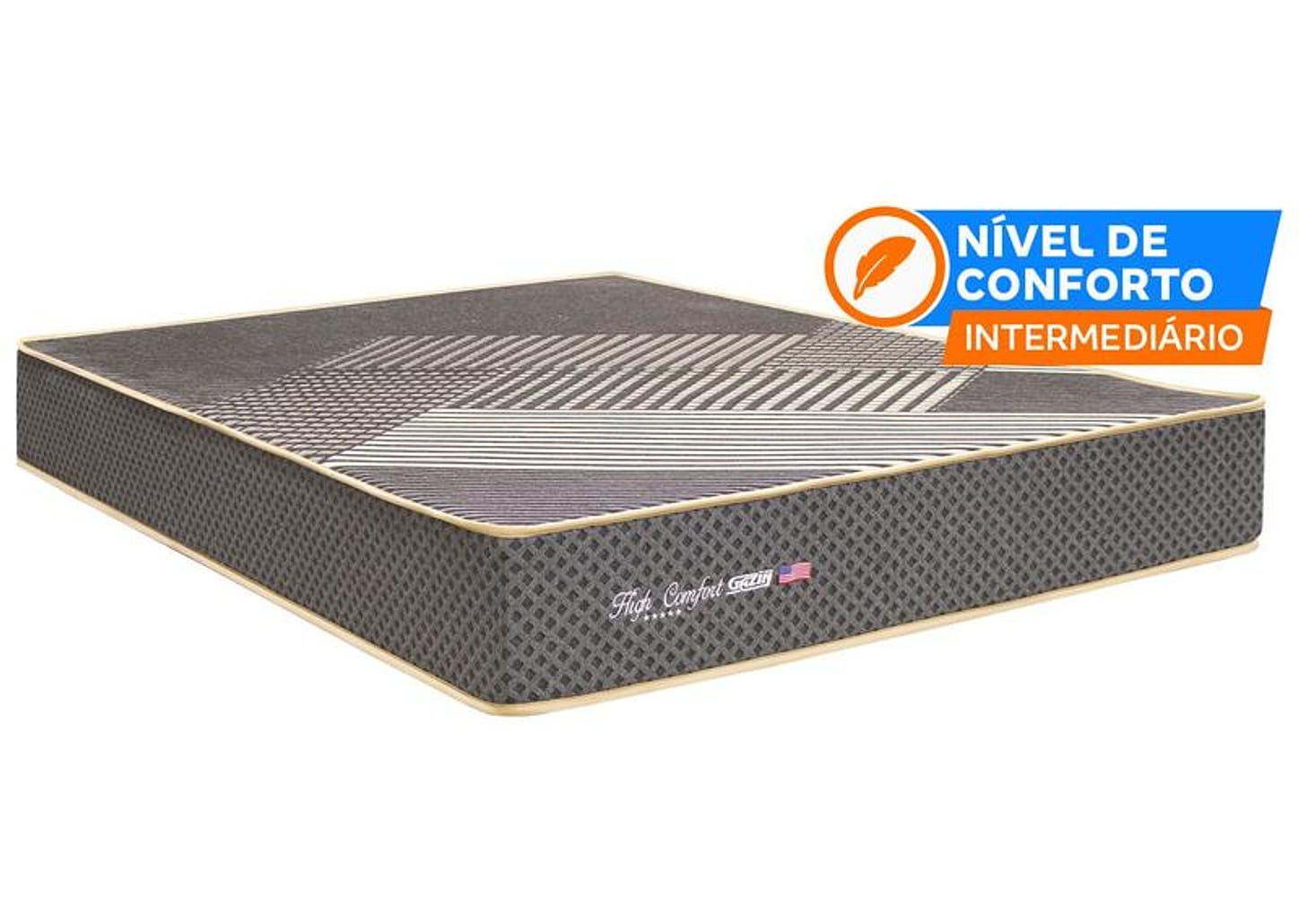 Colchão King Gazin de Espuma D33 28x193x203cm High Comfort