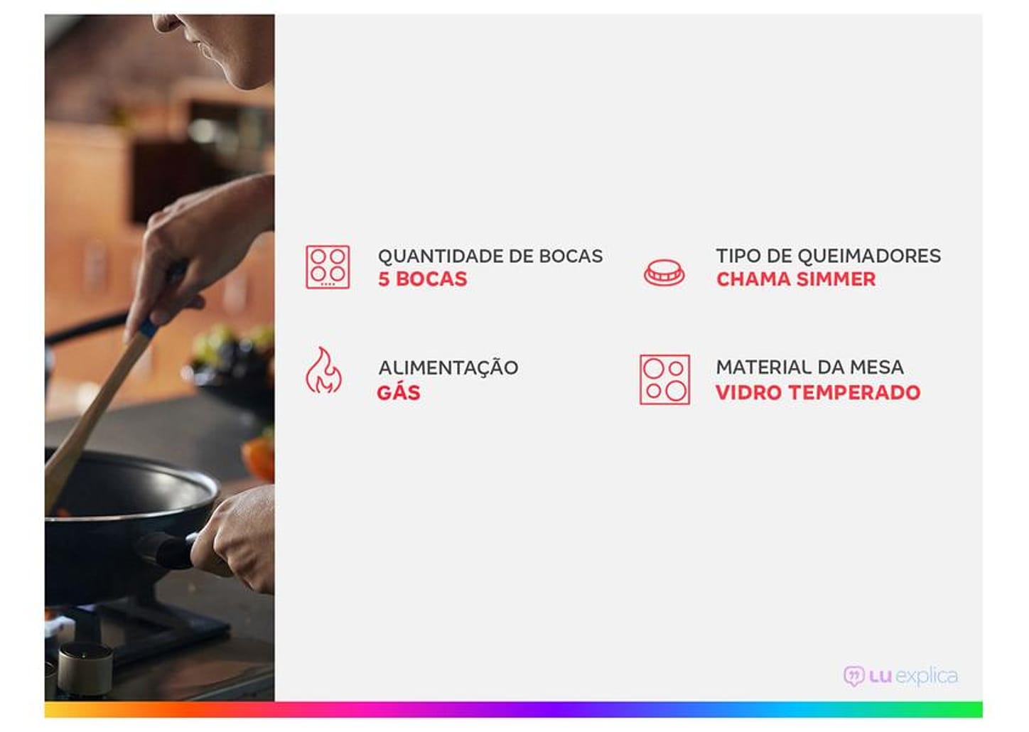 Cooktop 5 Bocas a Gás Brastemp GLP Preto Superautomático BDD75BE