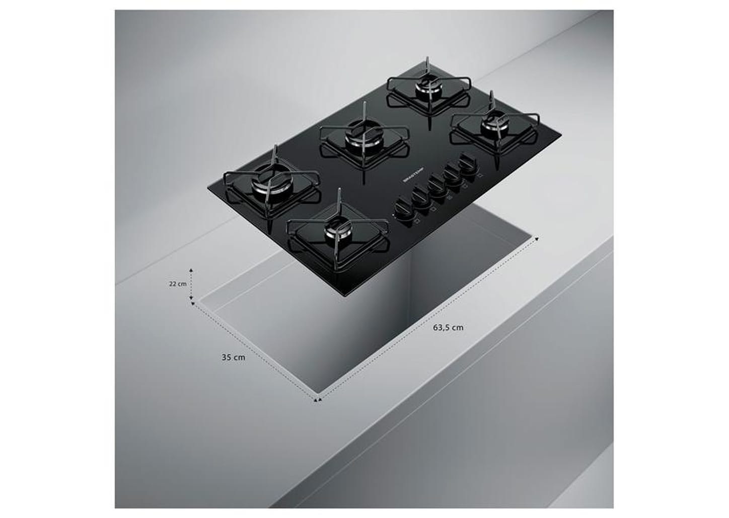 Cooktop 5 Bocas a Gás Brastemp GLP Preto Superautomático BDD75BE