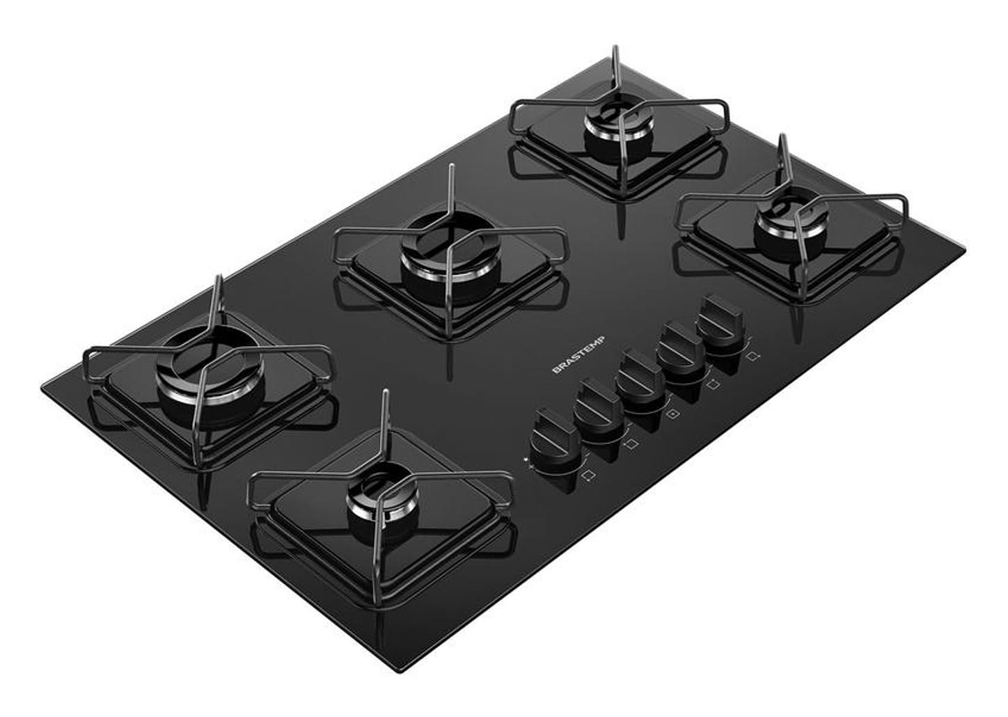 Cooktop 5 Bocas a Gás Brastemp GLP Preto Superautomático BDD75BE