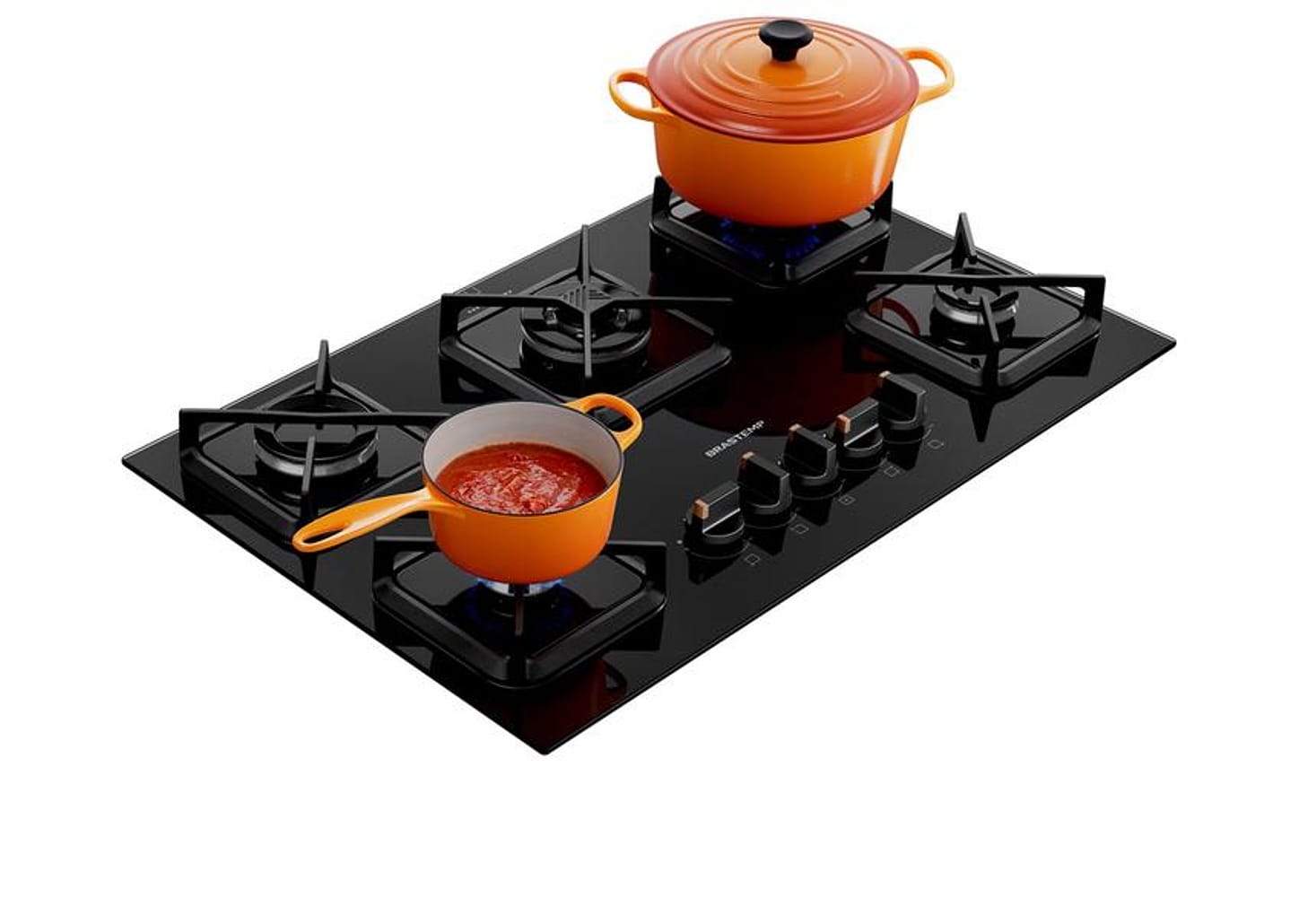 Cooktop 5 Bocas a Gás Brastemp GLP Preto Superautomático BDS75AE