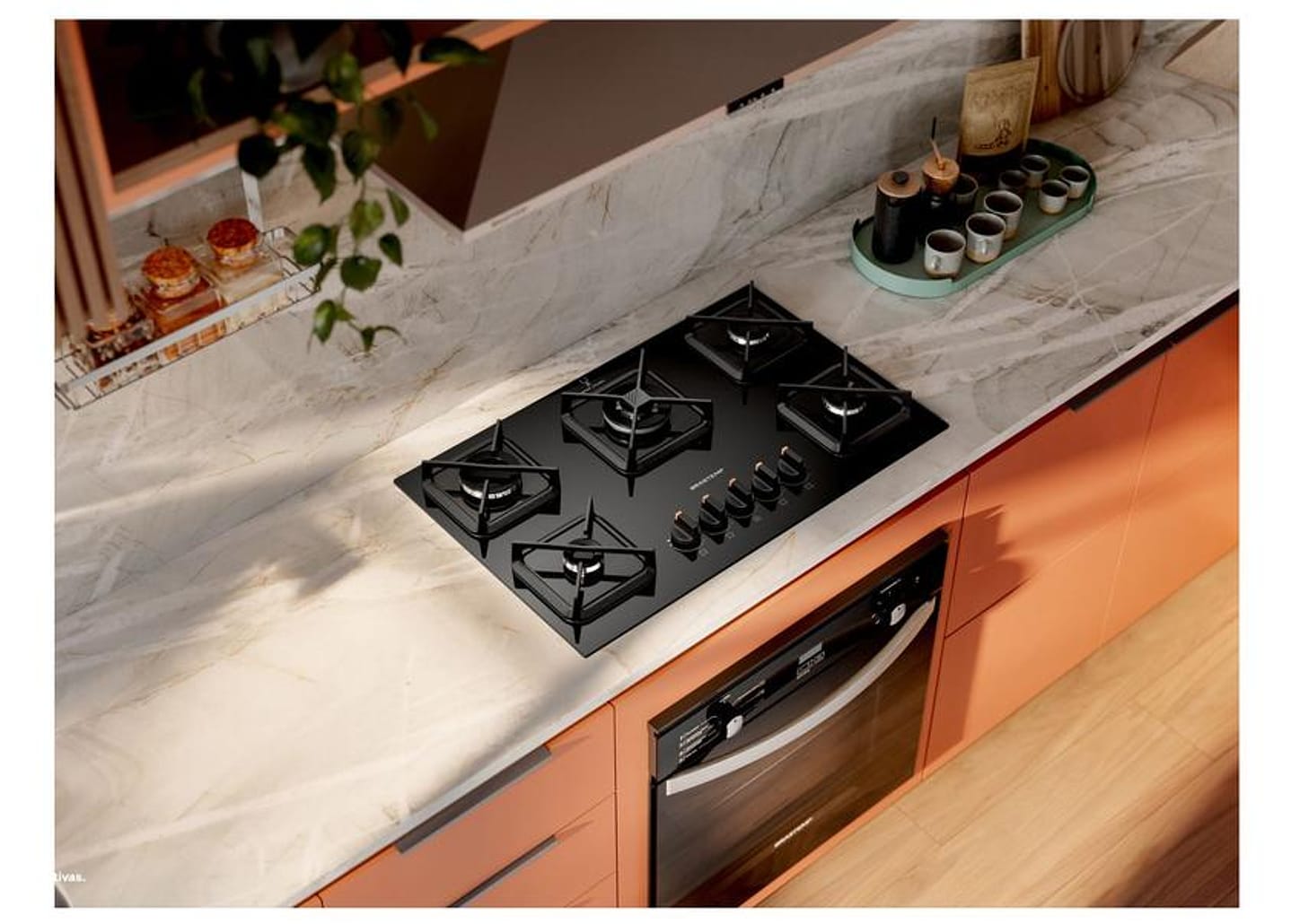 Cooktop 5 Bocas a Gás Brastemp GLP Preto Superautomático BDS75AE