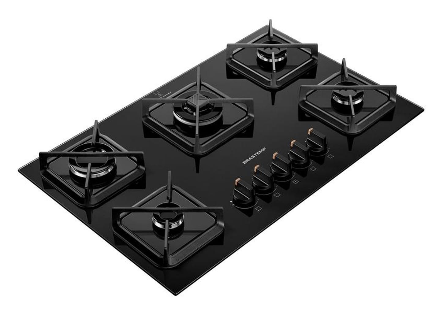 Cooktop 5 Bocas a Gás Brastemp GLP Preto Superautomático BDS75AE