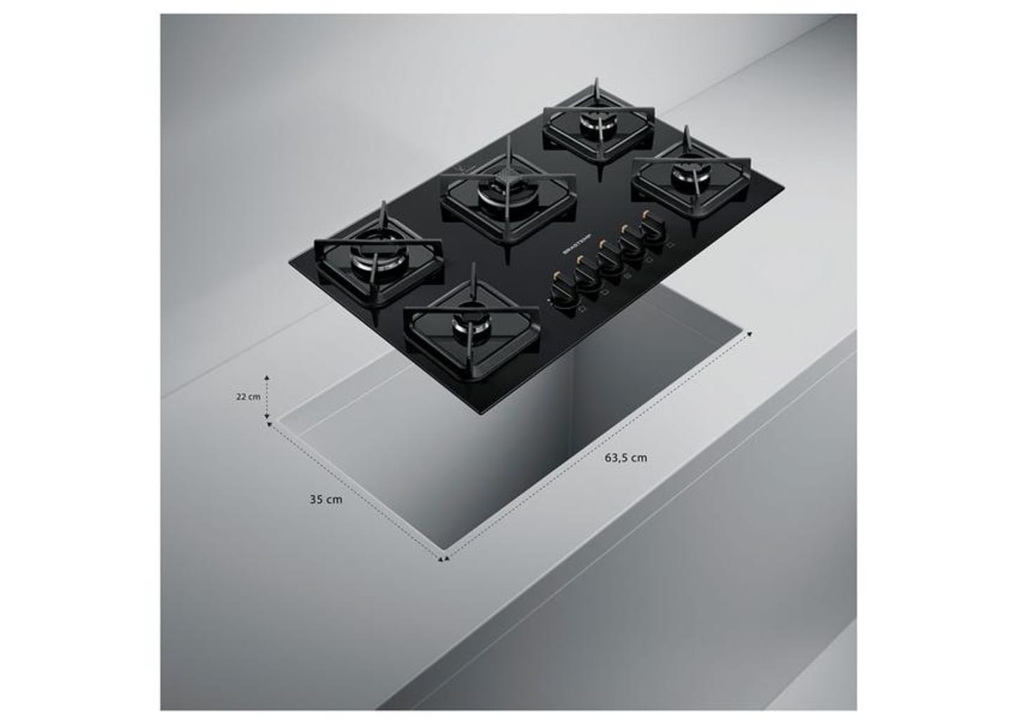 Cooktop 5 Bocas a Gás Brastemp GLP Preto Superautomático BDS75AE
