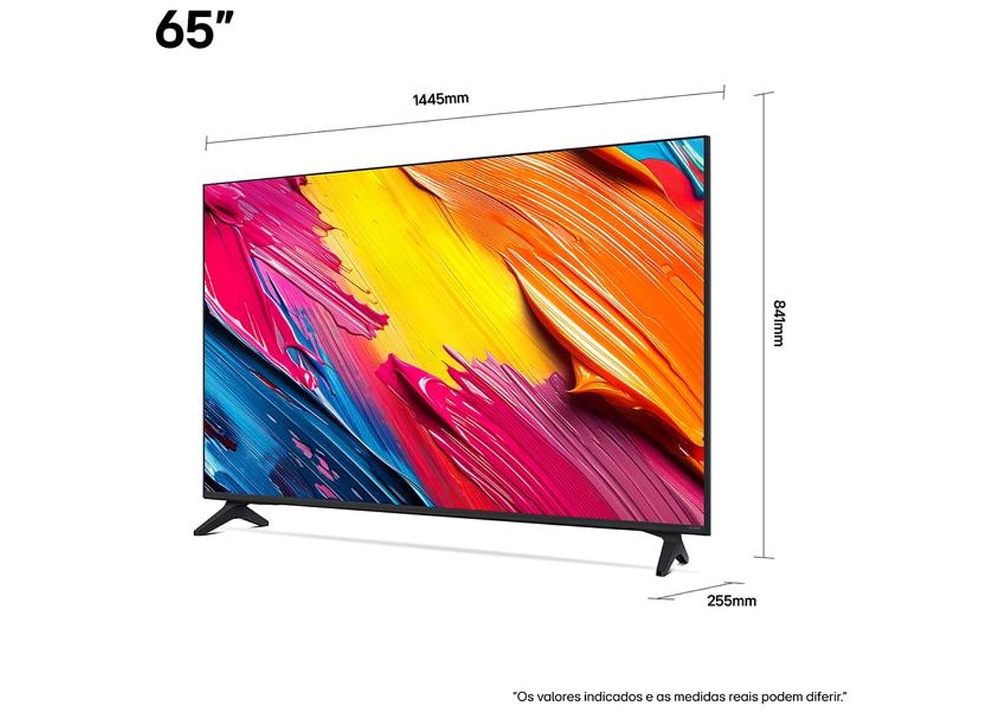 Smart TV 65" LG 4K Ultra HD QNED 65QNED70ASA WebOS 25 α7 AI Processor 4K Gen8 Alexa 3 HDMI 2 USB