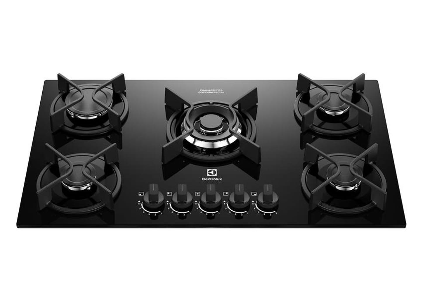 Cooktop 5 Bocas a Gás GLP Electrolux Preto Acendimento Automático Experience KE5GC