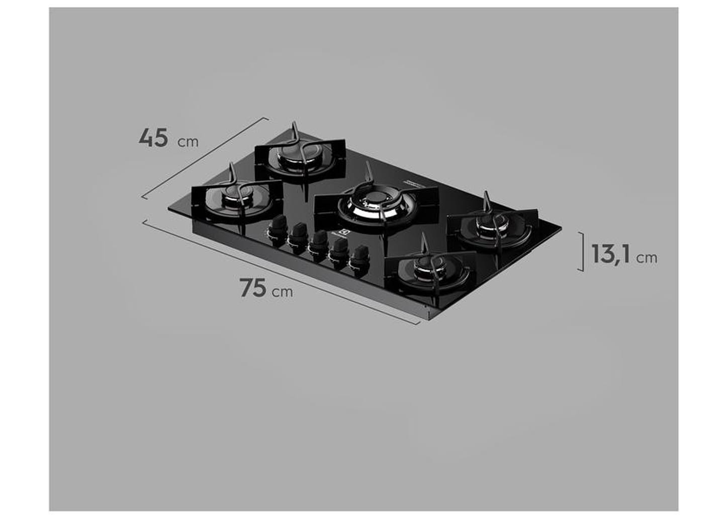 Cooktop 5 Bocas a Gás GLP Electrolux Preto Acendimento Automático Experience KE5GC