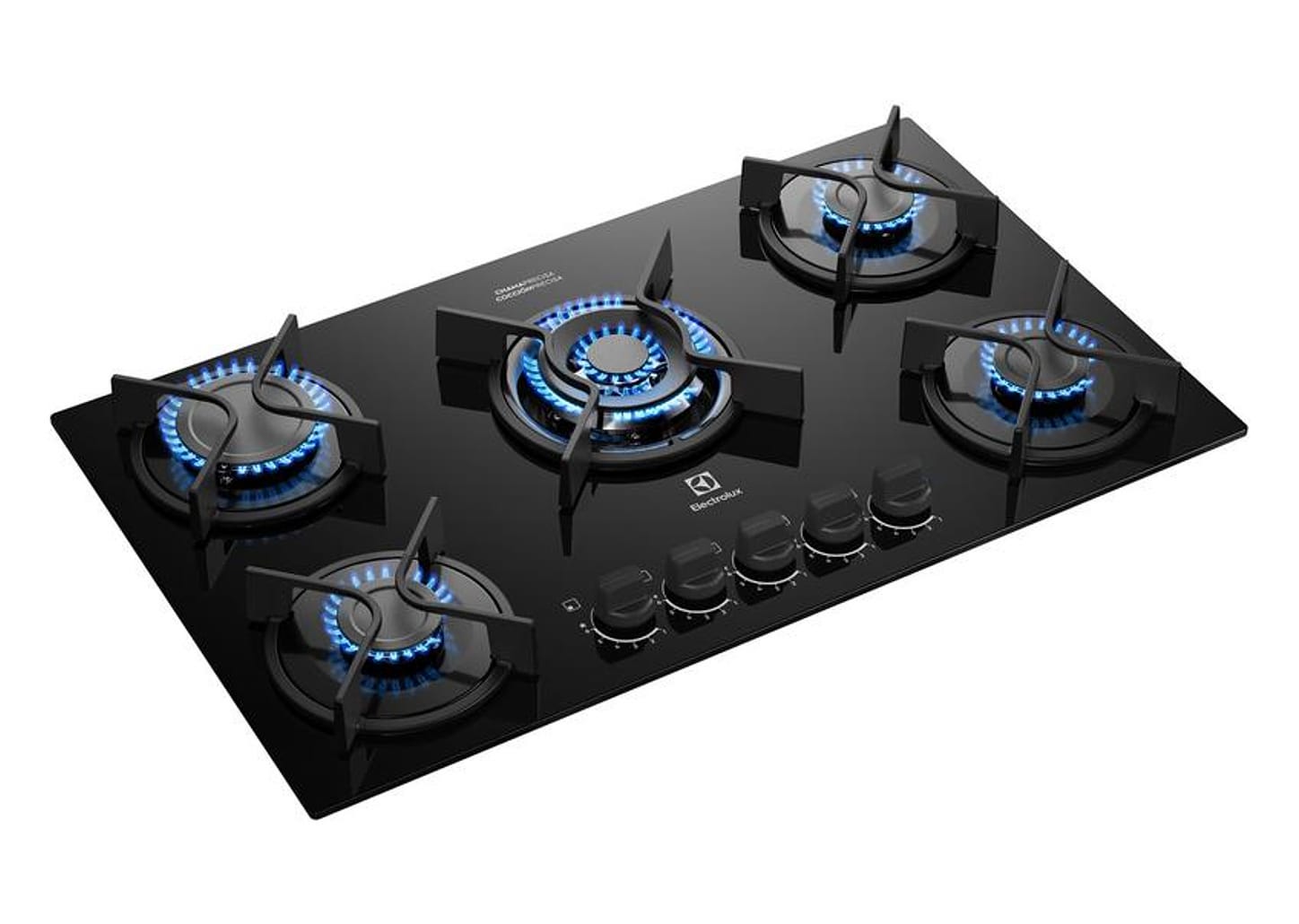 Cooktop 5 Bocas a Gás GLP Electrolux Preto Acendimento Automático Experience KE5GC