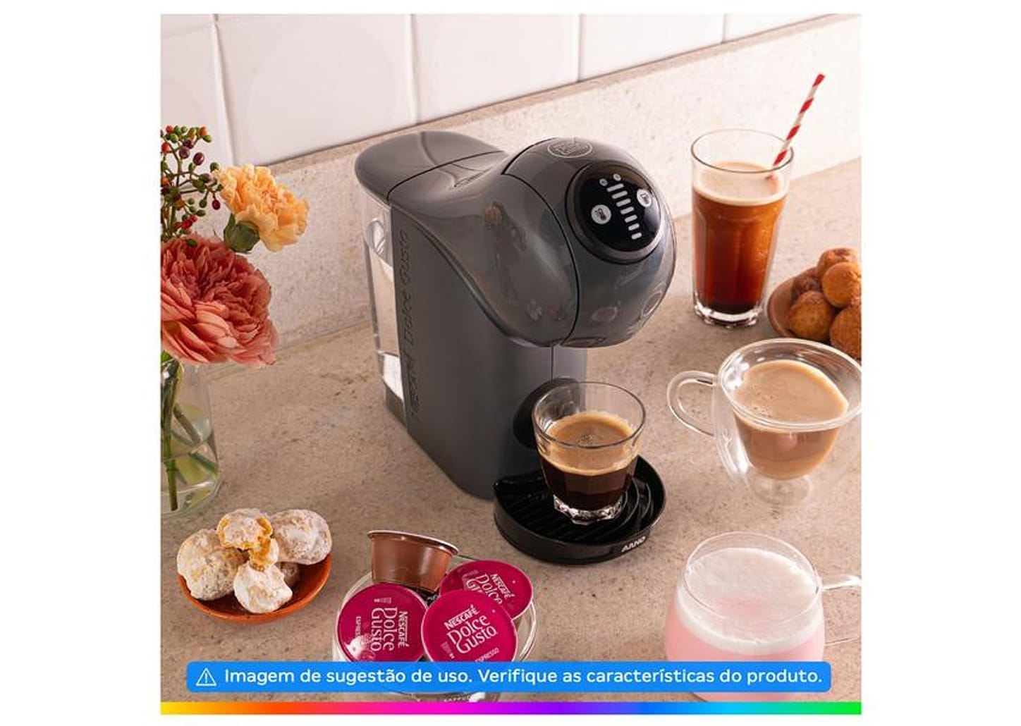 Cafeteira Elétrica Arno Nescafé Dolce Gusto Genio S Basic DGS5 Grafite 1510002356