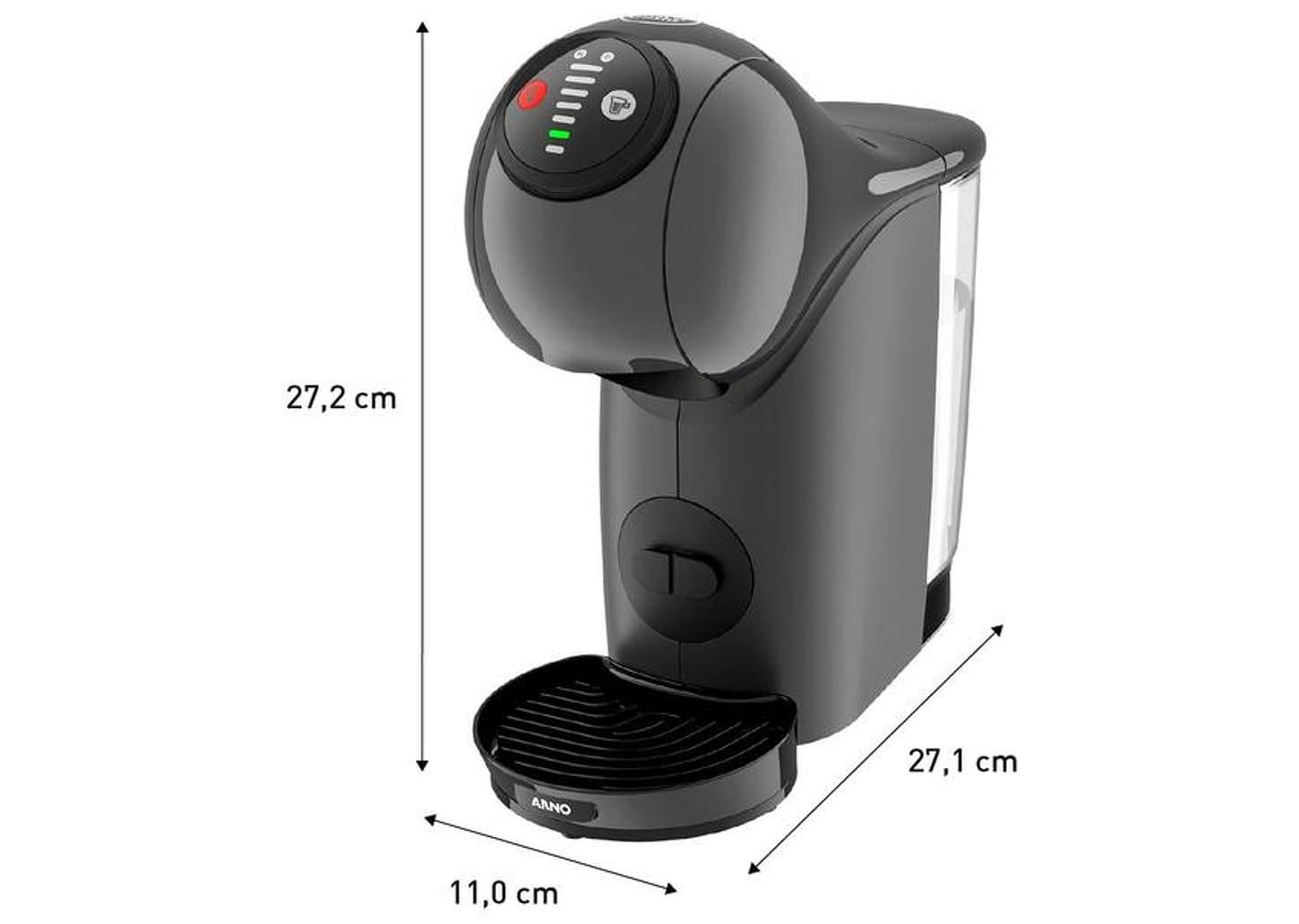 Cafeteira Elétrica Arno Nescafé Dolce Gusto Genio S Basic DGS5 Grafite 1510002356