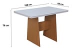 Mesa de Jantar 4 Cadeiras Retangular Cinamomo/Off White Destak Móveis São Carlos