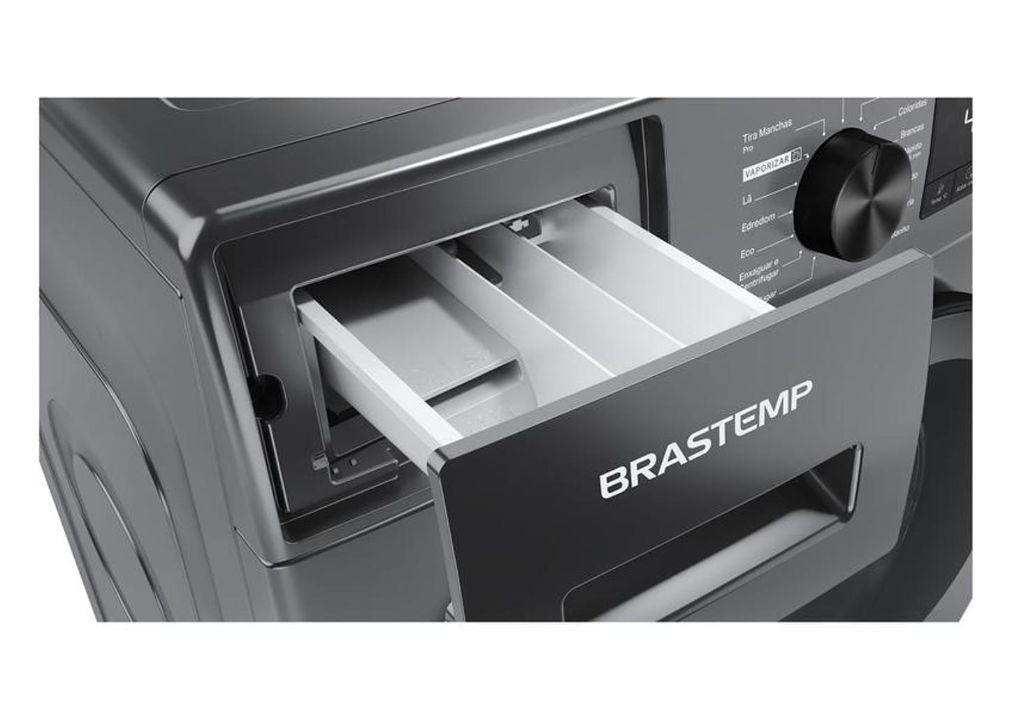 Lavadora de Roupas Brastemp 11kg Aço Inox 15 Programas de Lavagem Titanium