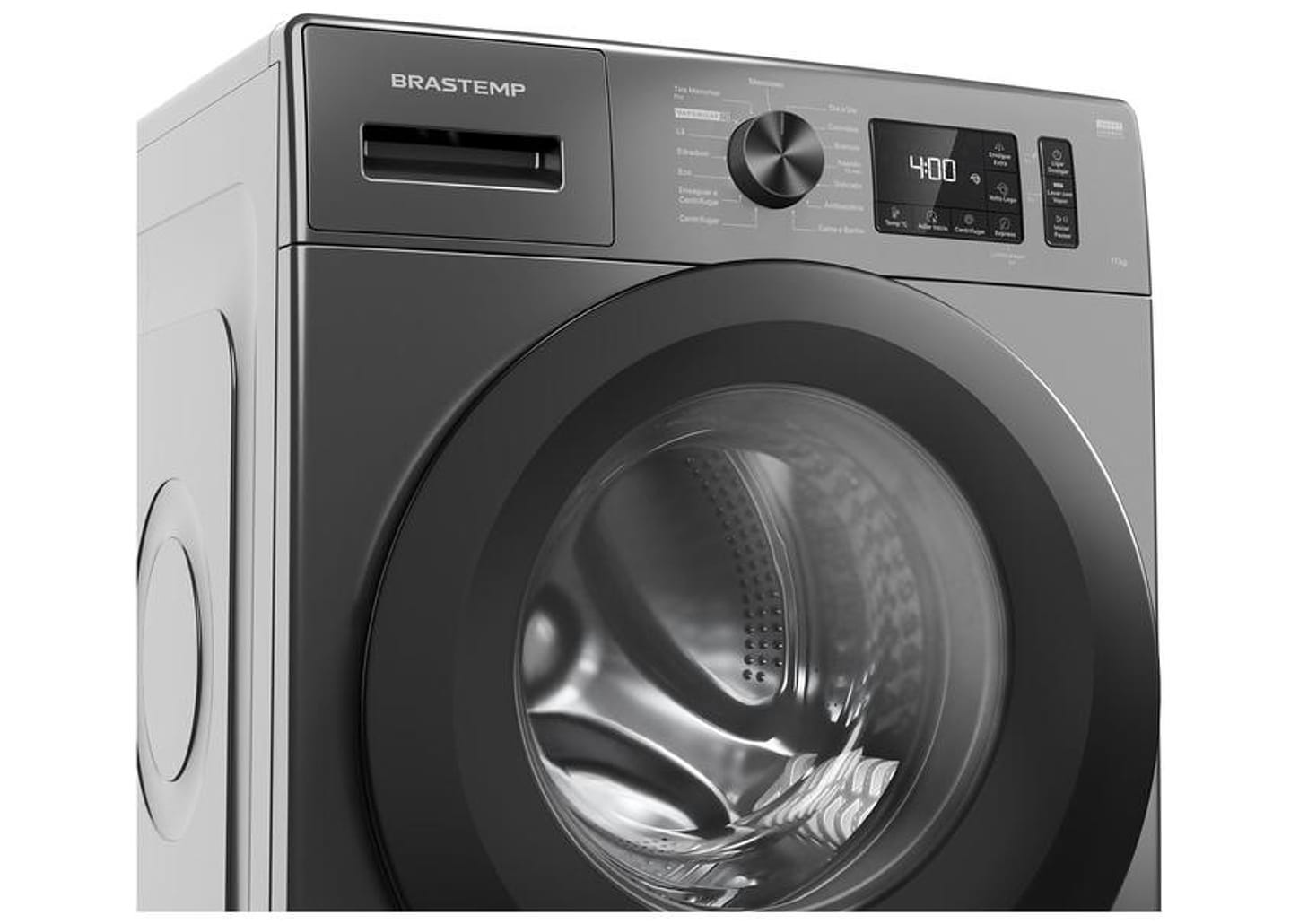 Lavadora de Roupas Brastemp 11kg Aço Inox 15 Programas de Lavagem Titanium