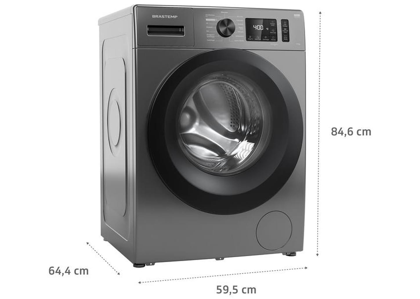 Lavadora de Roupas Brastemp 11kg Aço Inox 15 Programas de Lavagem Titanium