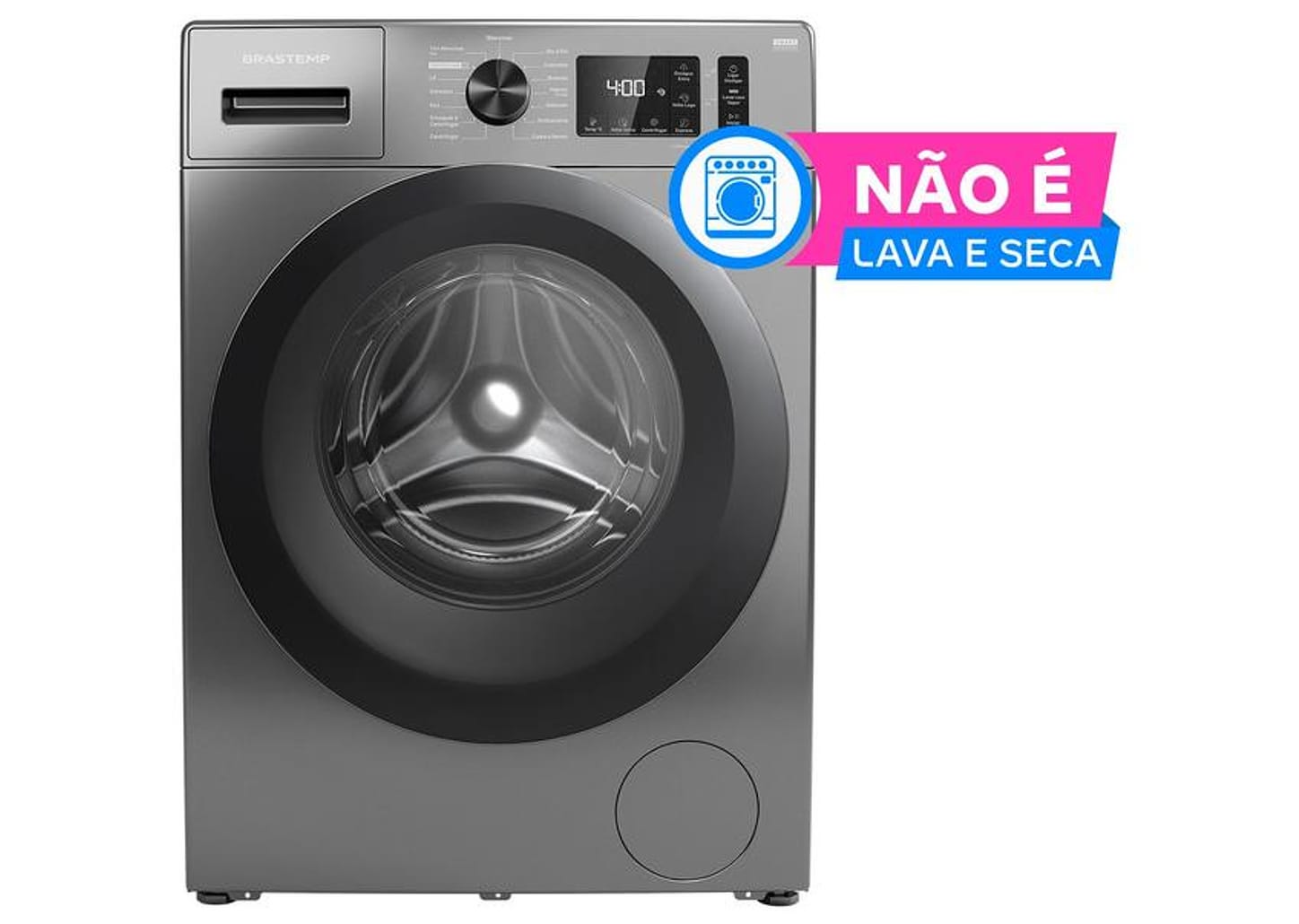 Lavadora de Roupas Brastemp 11kg Aço Inox 15 Programas de Lavagem Titanium