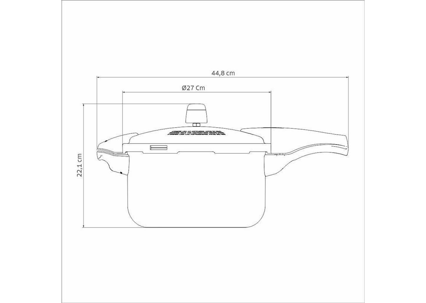 Panela de Pressão 24 cm 6L Vancouver Effect Preta Tramontina