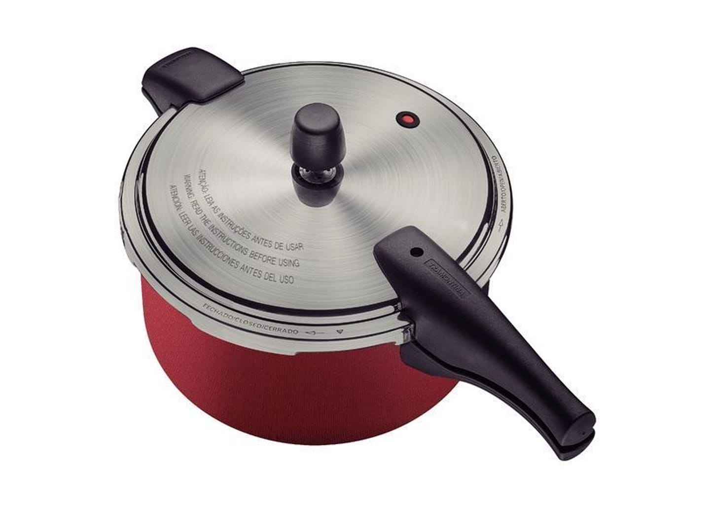 Panela Pressão 24 cm 6L Vancouver Effect Vermelha Tramontina