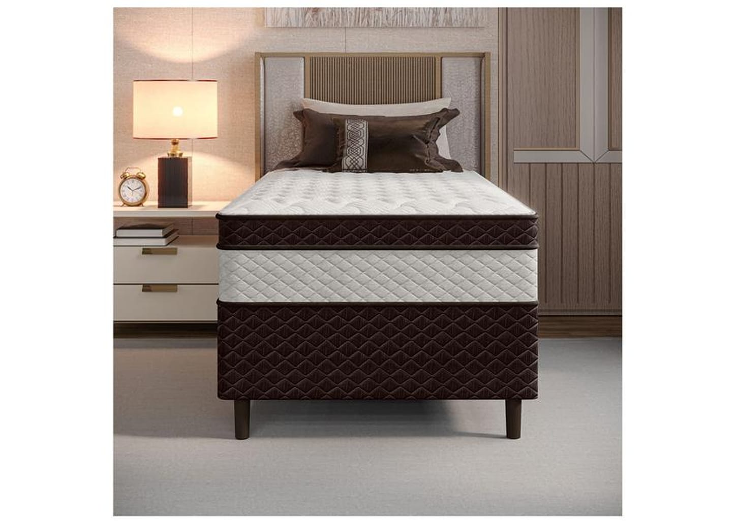 Cama Box Solteiro Umaflex 52x88x188cm Manu