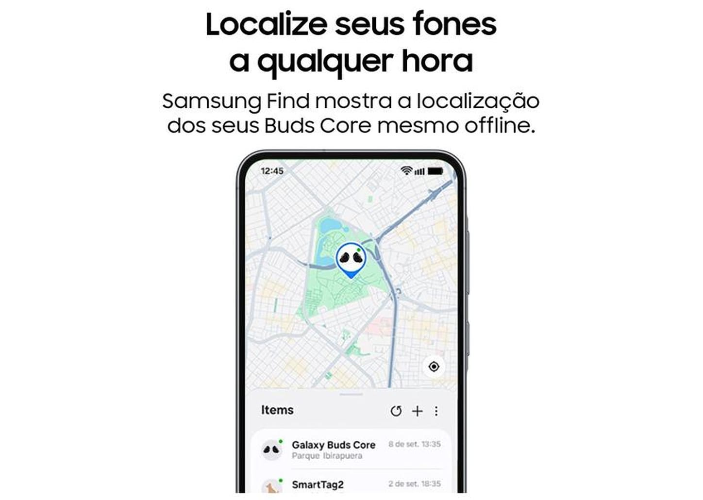 Fone de Ouvido Bluetooth Samsung Buds Core com Microfone Cancelameto de Ruído Esportivo Intra-auricular True Wireless Preto