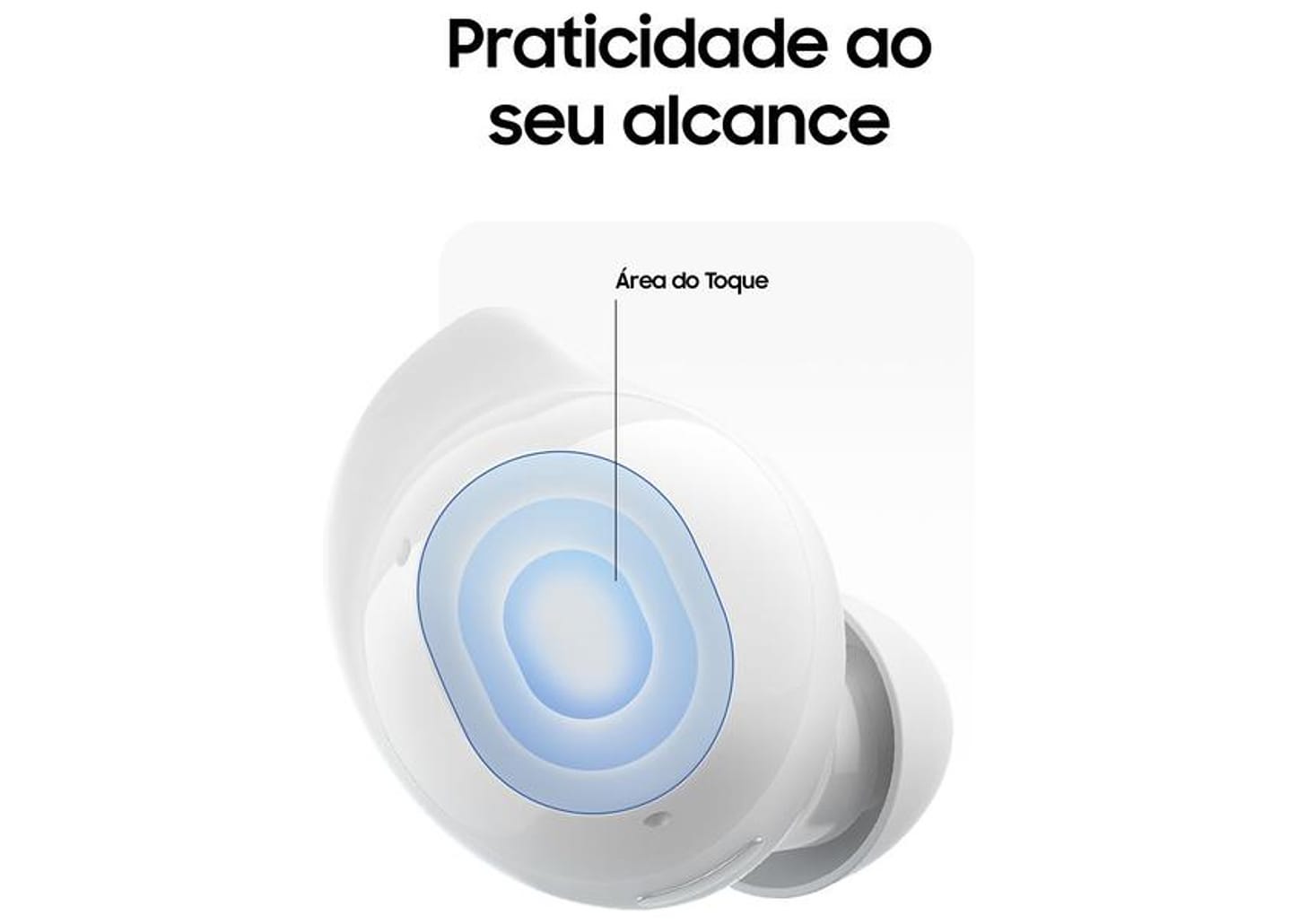 Fone de Ouvido Bluetooth Samsung Buds Core com Microfone Cancelameto de Ruído Esportivo Intra-auricular True Wireless Preto