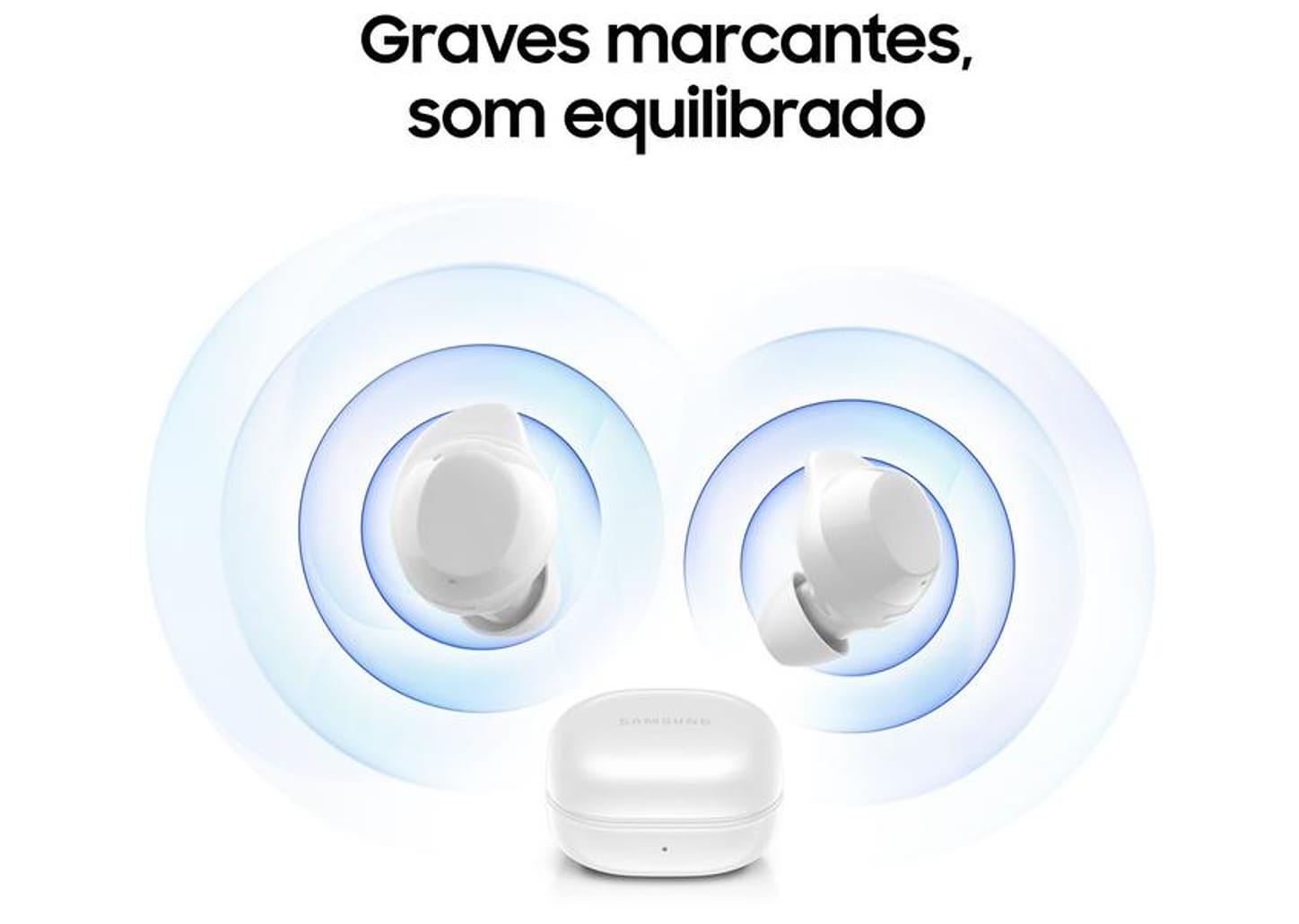 Fone de Ouvido Bluetooth Samsung Buds Core com Microfone Cancelameto de Ruído Esportivo Intra-auricular True Wireless Preto