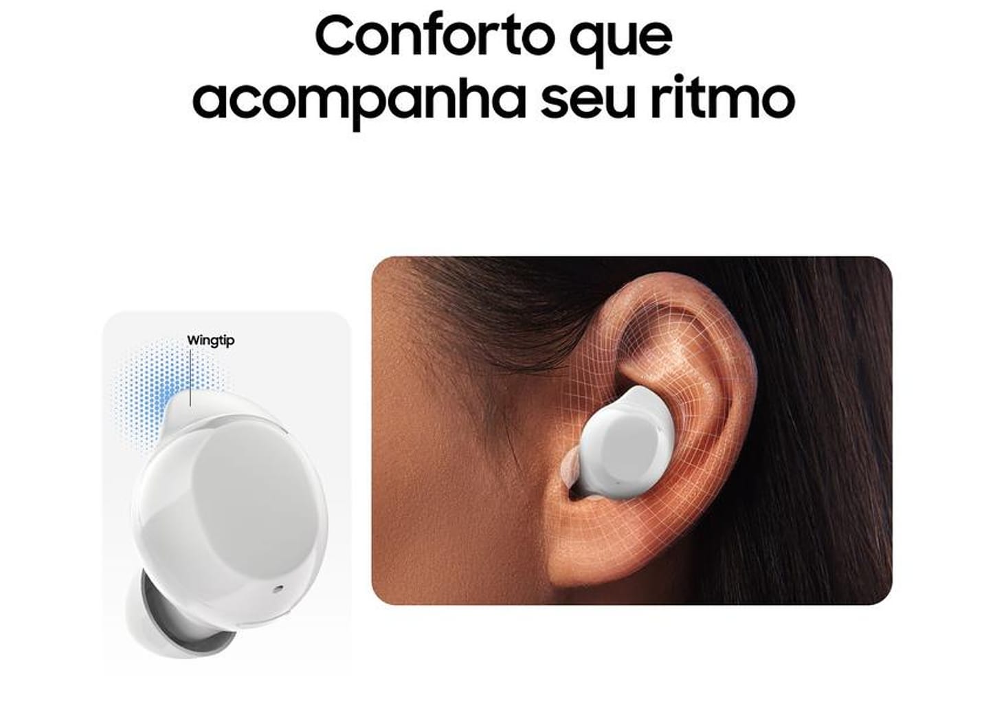 Fone de Ouvido Bluetooth Samsung Buds Core com Microfone Cancelameto de Ruído Esportivo Intra-auricular True Wireless Preto