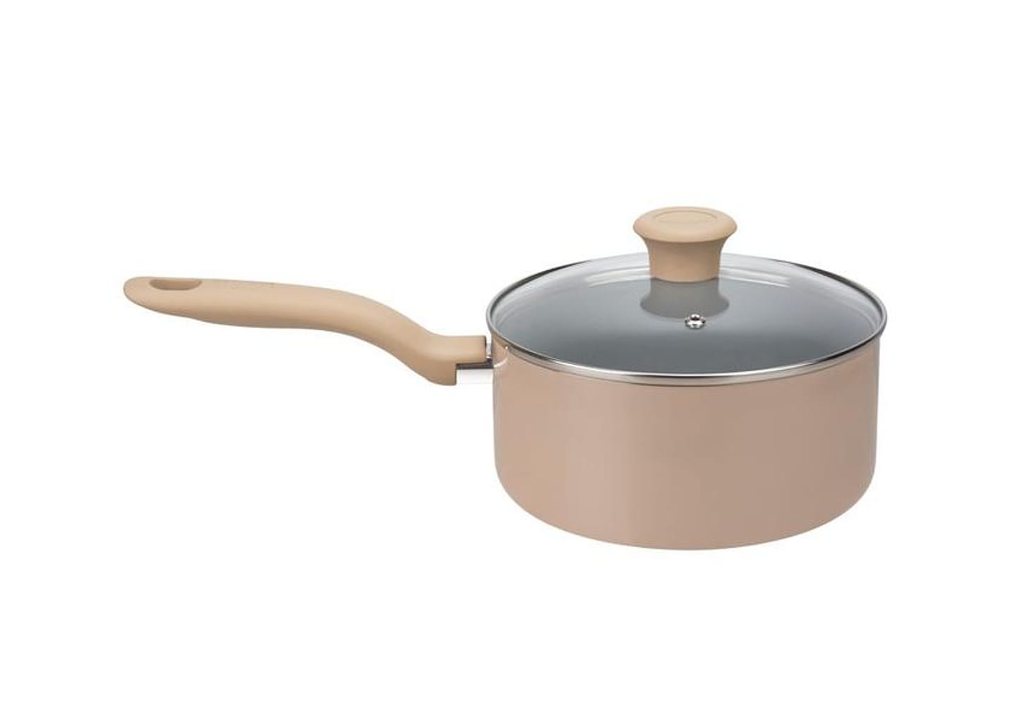 Jogo de Panelas Rochedo de Alumínio Vanilla Fundo Triplo 5 Peças Ceramic Light Sand