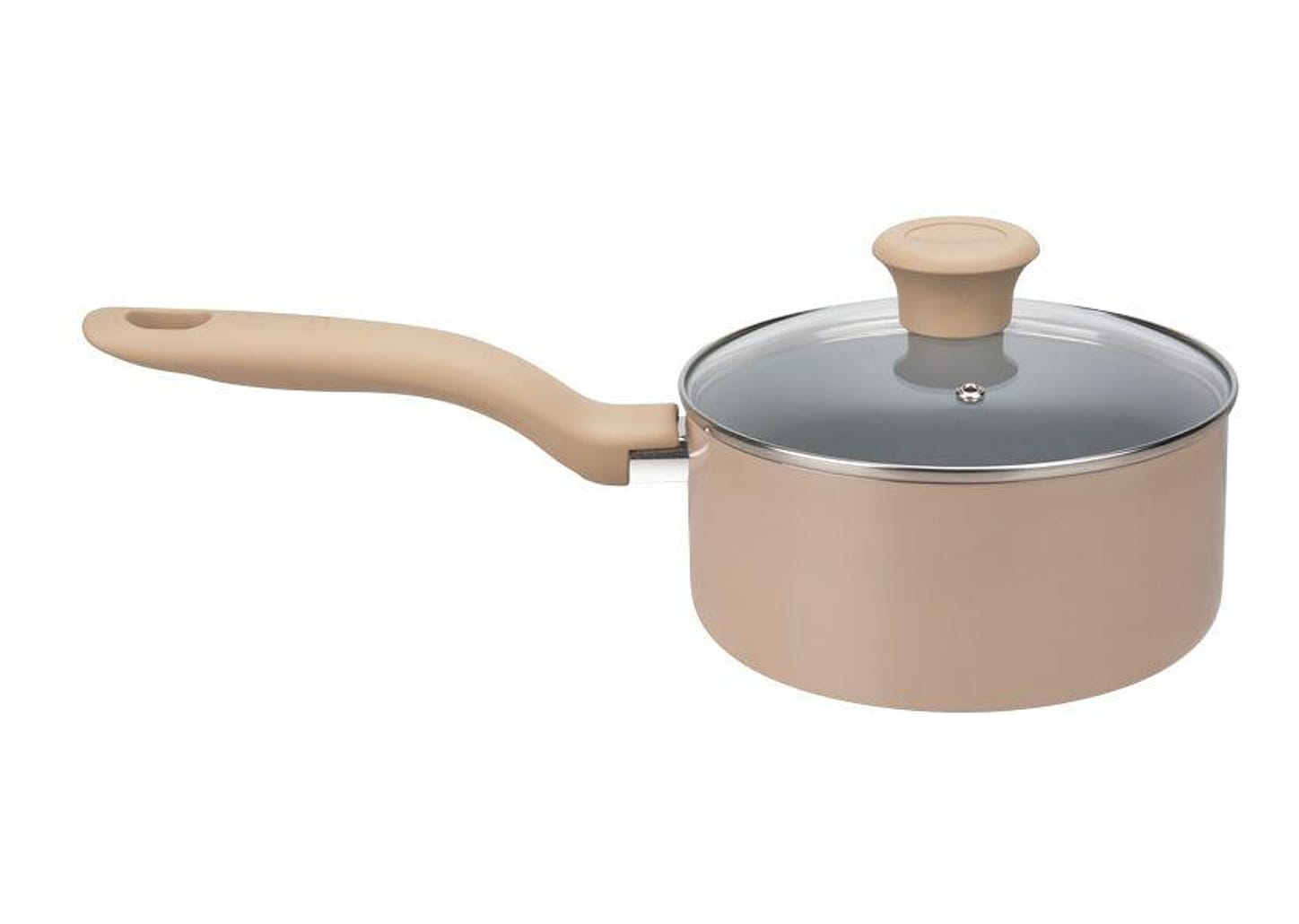 Jogo de Panelas Rochedo de Alumínio Vanilla Fundo Triplo 5 Peças Ceramic Light Sand