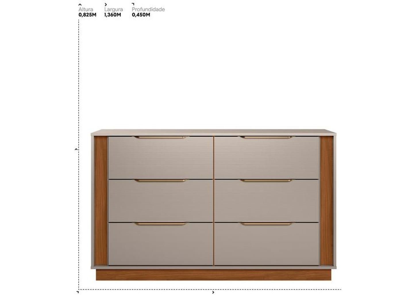 Cômoda 6 Gavetas Demóbile Giardino