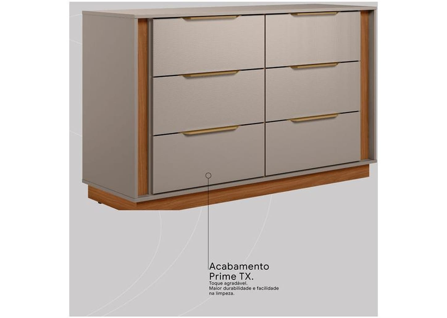 Cômoda 6 Gavetas Demóbile Giardino