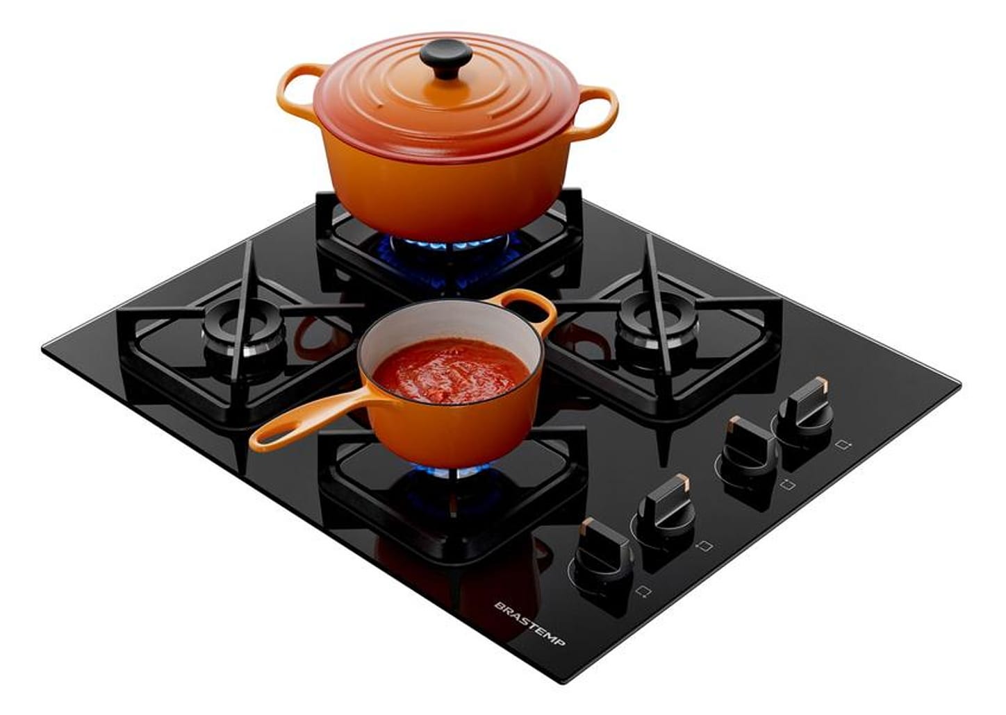 Cooktop 4 Bocas a Gás Brastemp GLP Preto Superautomático BDS62AE