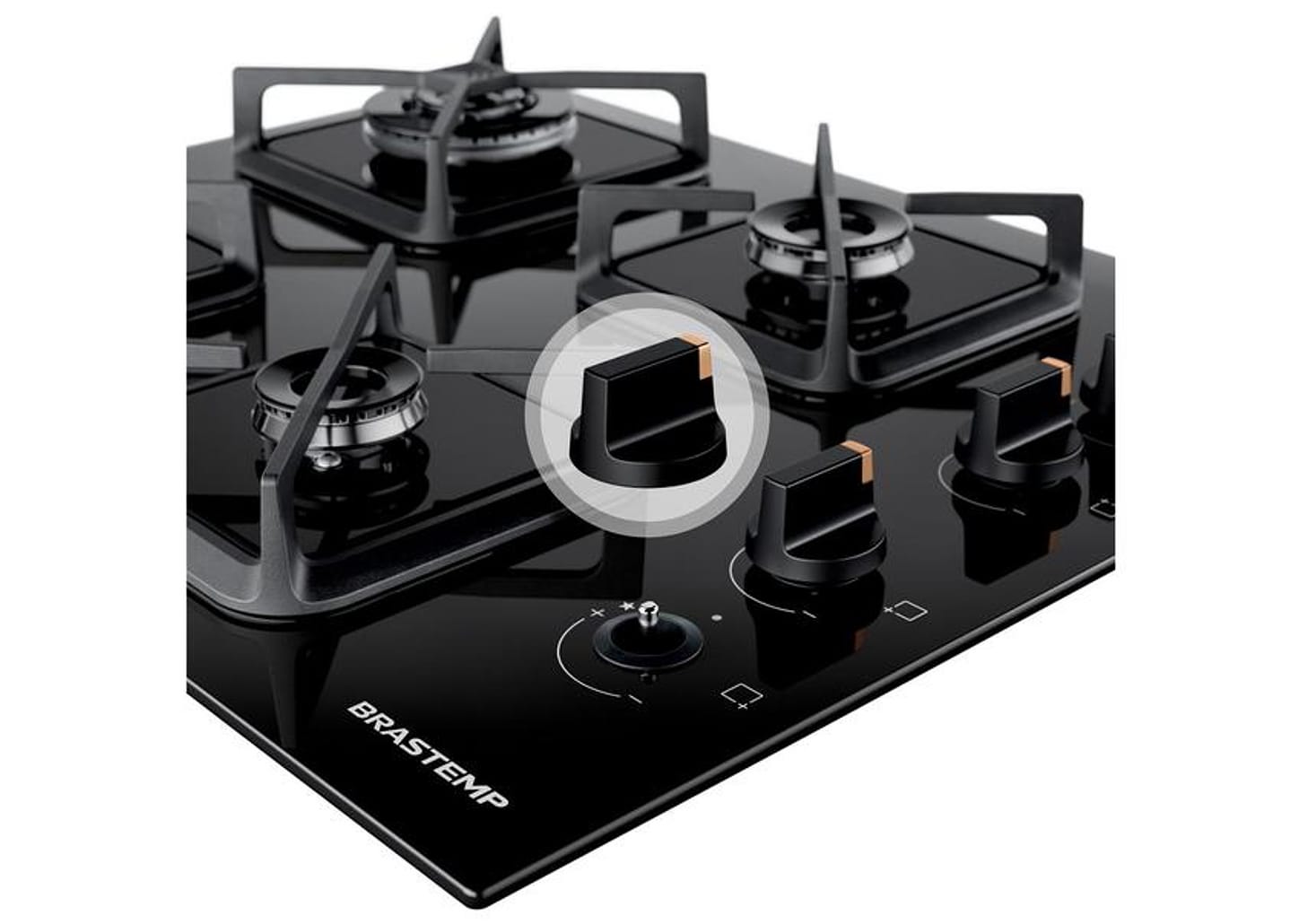Cooktop 4 Bocas a Gás Brastemp GLP Preto Superautomático BDS62AE
