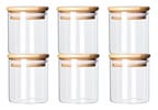 Jogo de Potes de Vidro Brinox Redondo 180ml Ekko Lock & Stock 6 Peças