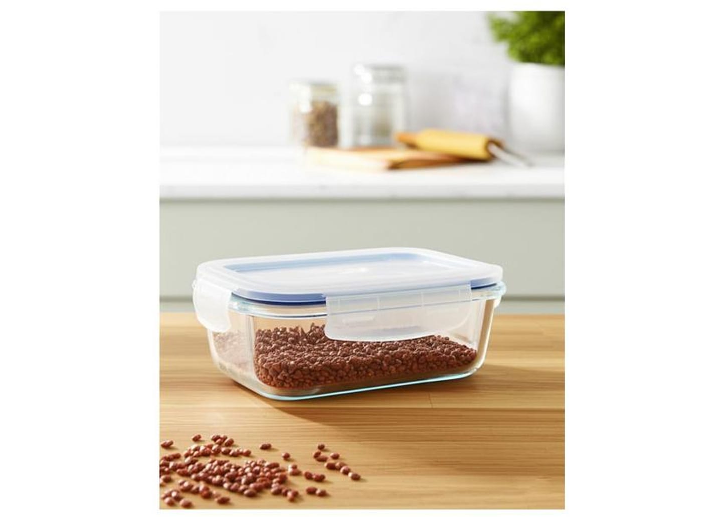 Jogo de Potes de Vidro Brinox com Tampa Retangular Lock & Stock 6 Peças